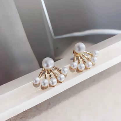 sengpan Simple Exaggerated Large Pearl Stud Earrings for Women Wedding Bridal Korean Imitation Pearl Earrings Office Jewelry Gifts