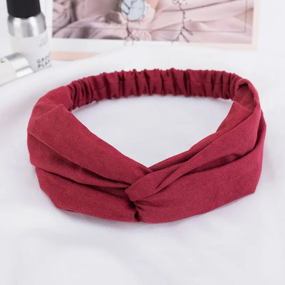 Lianfudai 2024 New Design Fashion Women Summer Style Headbands Bohemian Girl Cross Turban Bandage Bandanas Hairbands Hair Accessories