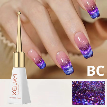 sengpan Magnetic Gel Purple Color Reflective Glitter Cat Eye Gel Polish 자석젤  Semi-permanent Nail Polish UV Venalisa for Manicure