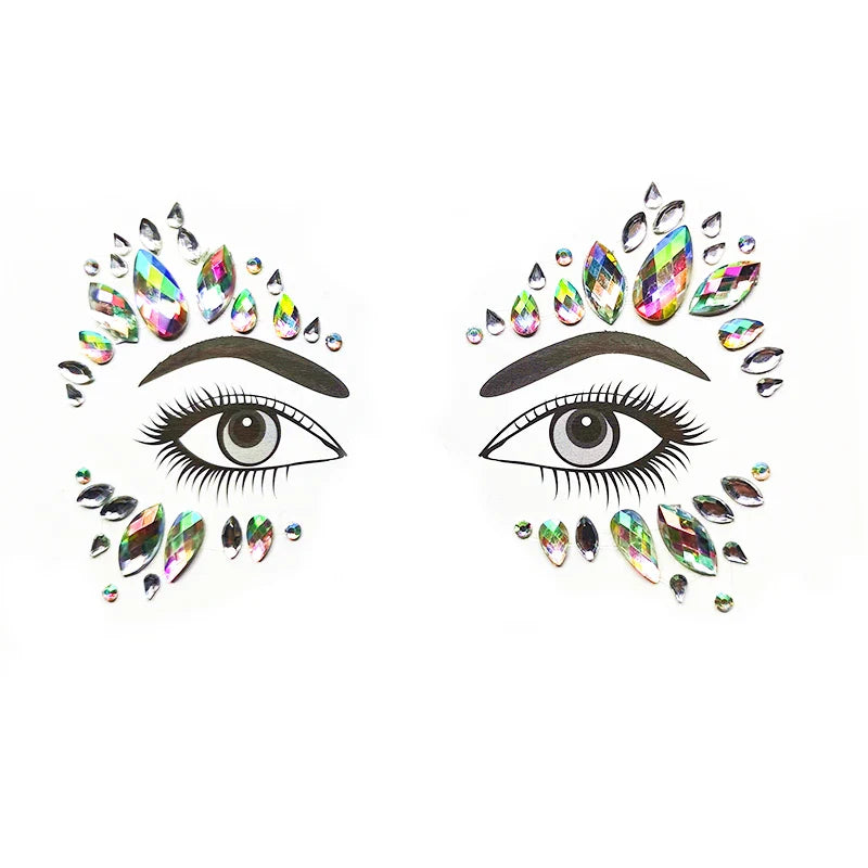 sengpan Rhinestones for Face Glitter for Face Stickers on Face Temporary Tattoos for Women Temporary Tattoos Fake Tattoo Tattoo Sticker