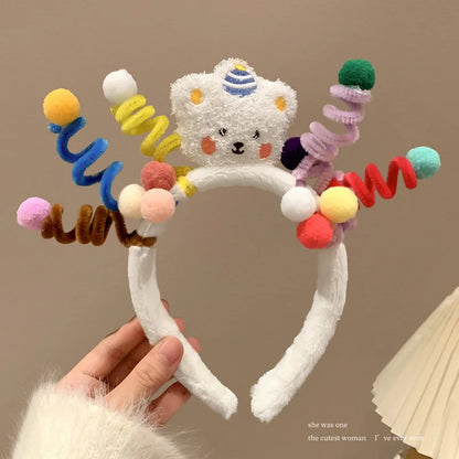 sengpan New Christmas Wiggle Stick Funny Hair Hoop Cute Colored Hair Bands Hoop Headbands Hair Bands for Girls Hair Accessories