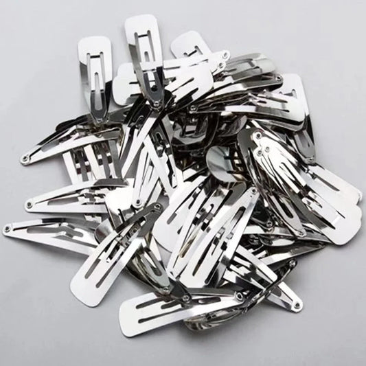 sengpan Wholesale YK2 Silver Hair Clips Metal Droplet Hairpins Hair Barrettes Clip Women Girls Ins Korean Hairpin Headwear Accessories