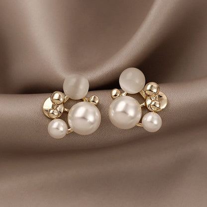 sengpan gifts for her Gold Pearl Stud Earrings For Woman Korean Fashion Mermaid Bowknot Bee Heart Long Jewelry Wedding Girl's Sweet Accessories