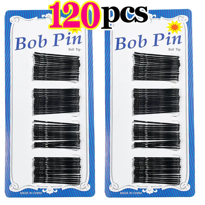 sengpan 60/120Pcs/Pack Black Hair Clip Lady Hairpins Curly Wavy Grips Women Hairstyle Hairpins Girls Bobby Pins Styling Hair Accessories