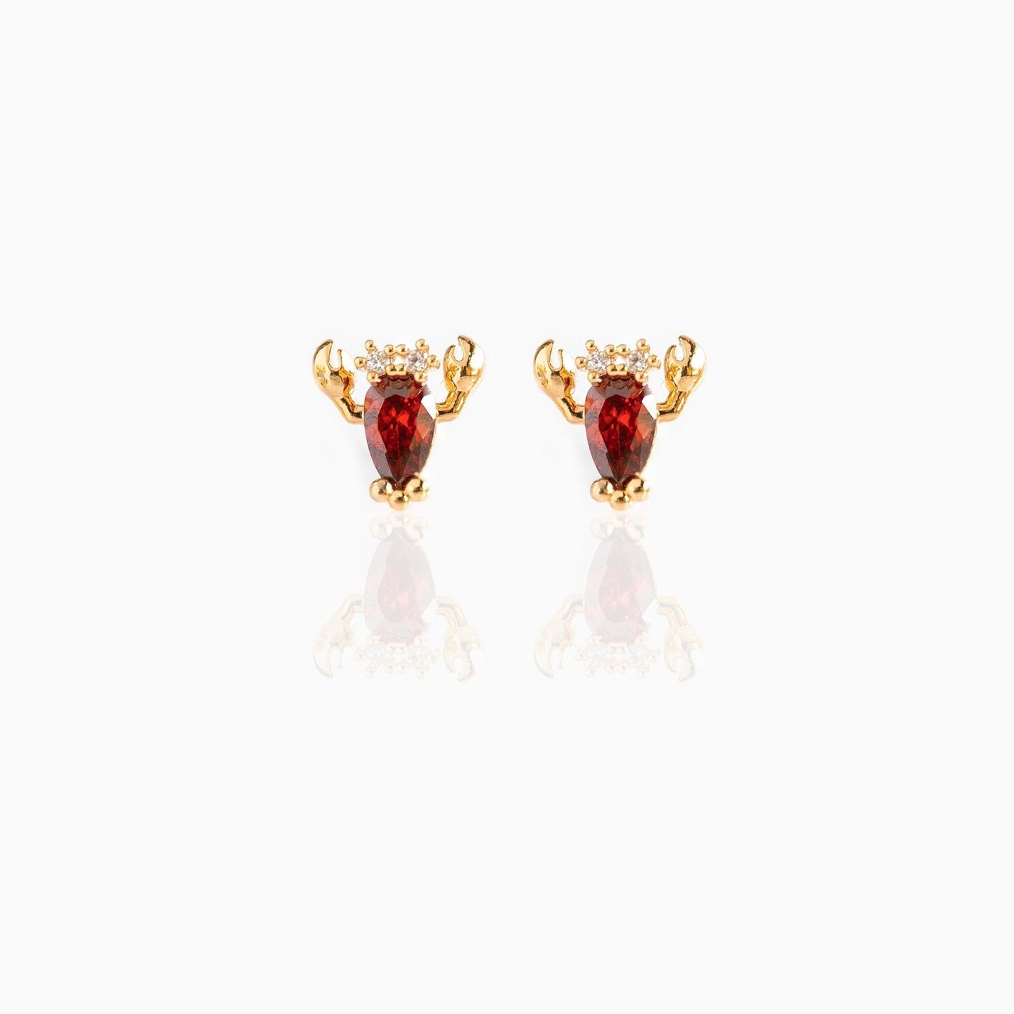 sengpan 1 Pair Ins Wind Cone Crown Zircon Earrings Cute Bear Cartoon Personality Ear Jewelry Colorful Simple Style Earrings for Women