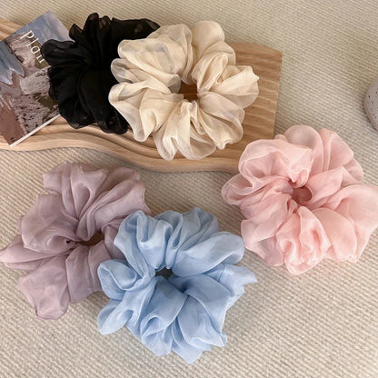 sengpan Soft and Romantic Hair Ties for Women with Unique Ruffle Design and Elegant Organza Material Charm and Beauty