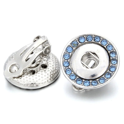 Lianfudai New 12mm Snap Jewelry Earring Metal 12mm Snap Button Earrings Eardrop Mini Snap Earring Charm Buttons