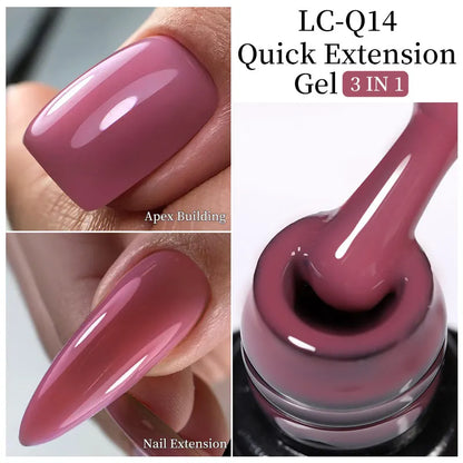 sengpan 7ML Gold Foil Quick Extension Gel Nail Polish Nude Purple Nail Flakes Vernis Semi Permanent UV Gel Nail Art Hard Gel