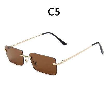 sengpan Rimless Sunglasses Man Stylish Sun Glasses Woman Pink Blue Glasses UV400 Summer Glasses