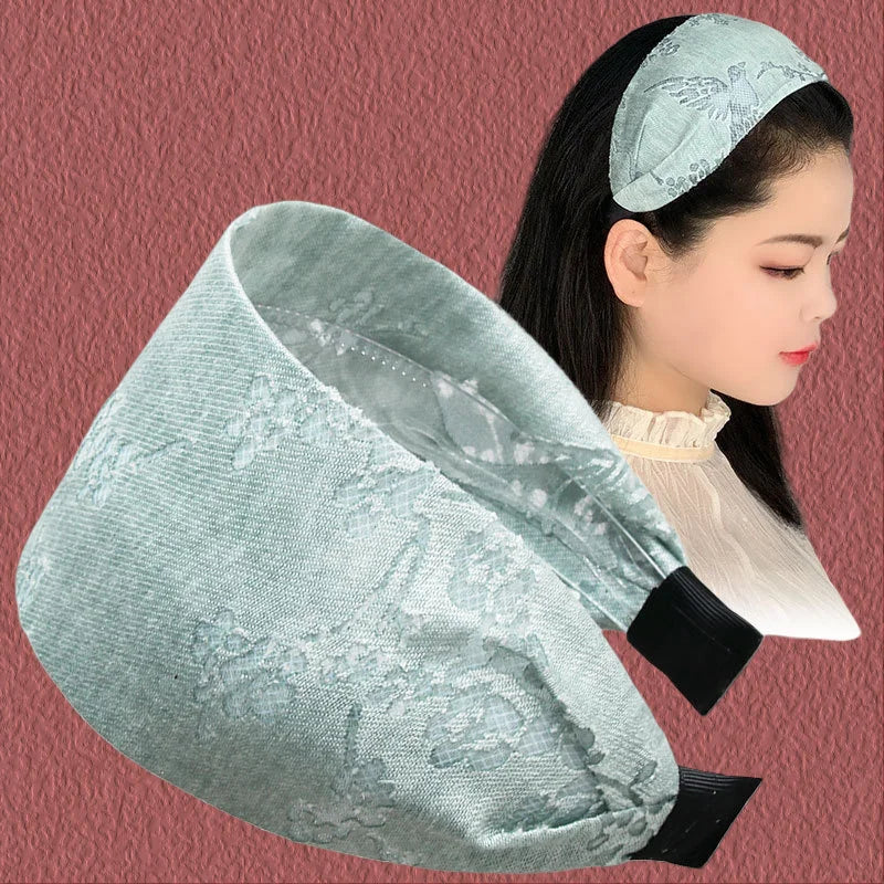 sengpan Vintage Wide-brimmed Headband  Mom  Cover White Hair Headband  Original Anti-skid with Teeth  Pressure   Haar Accessoires Women