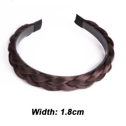 sengpan Wig Braided Headbands for Women Fishbone Wide Twist Hairbands Handmade Head Hoop Hair Bands Styling Headwear Accessories Gift