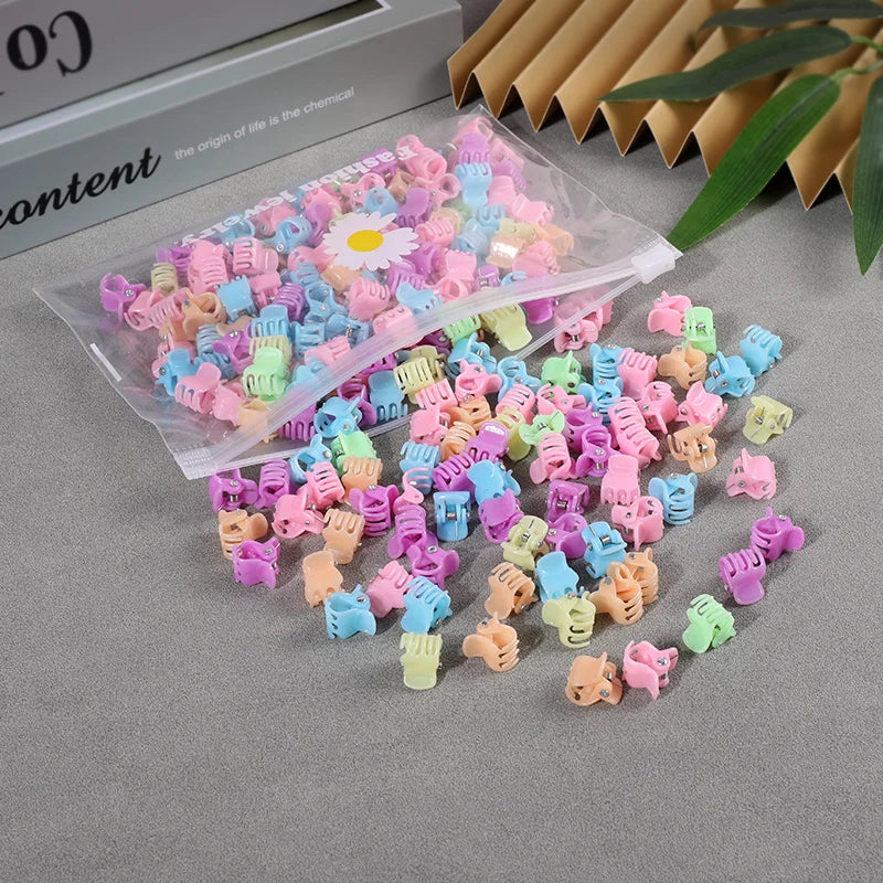 sengpan 50Pcs Small Hair Claw Clip Korean Fashion Mini Hair Clips Butterfly Flower Heart Multi-Shape Girls Clips Kids Hair Accessories