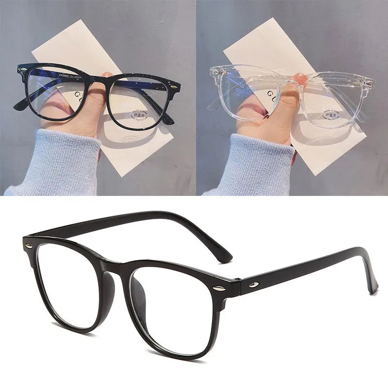 sengpan Glasses Ultralight Retro Transparent Frame Plain Men Women Anti Blue Light  Glasses  Party Decorate Eyeglasses Fake Glasses