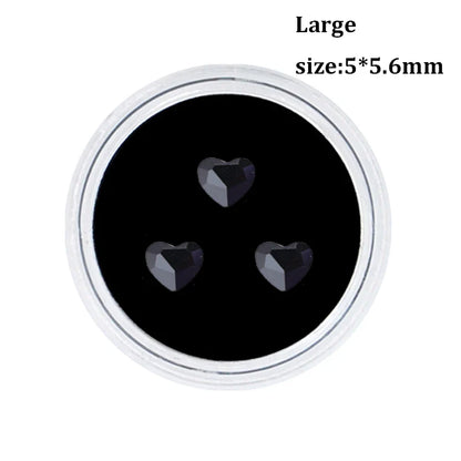 sengpan 3pcs/box Tooth Gem Strass Dentaire Black Crystal Diamond Ornament Teeth Jewelry Denture Acrylic Teeth Tooth Gem Stones