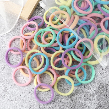 sengpan 50PCS/Set Women Girls Basic Hair Bands 4cm Simple Solid Colors Elastic Headband Hair Ropes Ties Hair Accessories Ponytail Holder