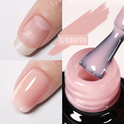 sengpan SUGAR Aurora Rubber Gel Nail Iridescent Pearl Effect Metallic Mirror Nails Manicure Soak Off UV LED No Wipe Top Coat Base Gel