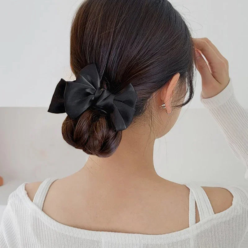 sengpan New Gauze Bowknot Hair Claw Women Cute Elegant French Bow Headdress Grab Clip Back Updo Hair Shark Clip Crab Stick Headwear