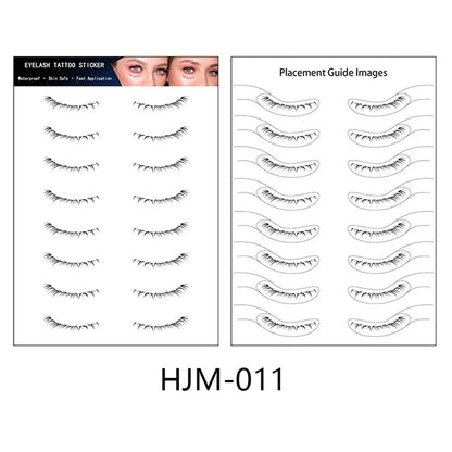 sengpan 8 Pairs Lower Eyelash Tattoo Stickers Makeup Fake Lashes Temporary Tattoo Patch Natural False Eyelash Eyelashes Extension