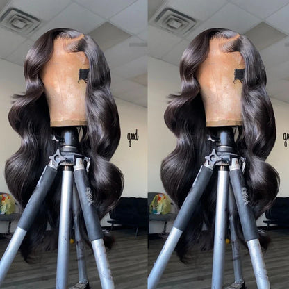 sengpan Body Wave Lace Front Human Hair Wigs for Black Woman 13x6 HD Lace Frontal Wig 180 Density Transparent Preplucked Human Hair Wig