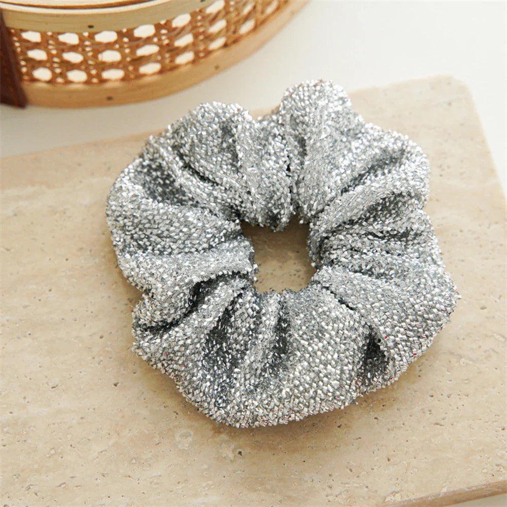 sengpan Ponytail Ribbon Hair Tie Santa Claus Elastic Hair Band Christmas Style Plaid Scrunchies Simple Fashion DIY Hair Accessories