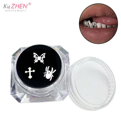 sengpan 3pcs Teeth Gems Tooth Jewelry Ornaments With Box Fashion Teeth Gems Beauty Diamond Dental Crystal Teeth Jewelry Gem Decoration