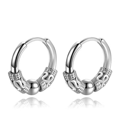 sengpan Classic Men Stainless Steel Hoop Earrings for Women Hip Hop Earring for Men Boy Earrings Punk Gothic Ear Stud Jewelry Party Gift