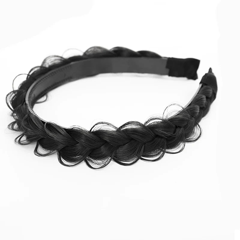 sengpan New Korea Fishbone Braid Wig Twist Braid Headband For Women Fashion Hair Band Hairpin Headdress Bridal Hair Accessories