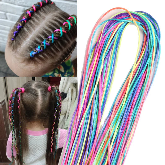 sengpan 90cm Mix Colorful 4-30Pcs Hair braids Rope strands for african braids Girls DIY Ponytail braids Women Styling Hair Accessories