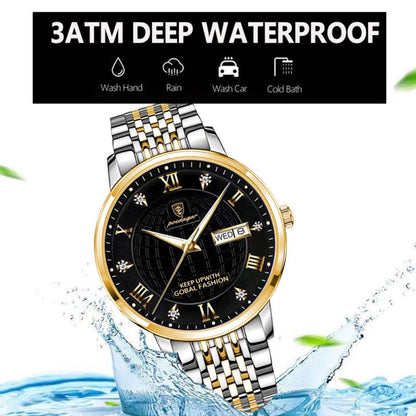 sengpan  father's day gifts Men Watch Fashion Business Quartz Watches Top Swiss Brand Luxury Waterproof Luminous Stainless Stain Mens Wristwatches