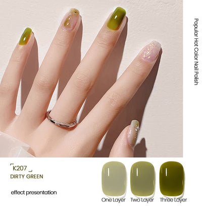 sengpan Nail Gel Polish 12ml Translucent Nude Jelly Gel Nail Polish Semi Permanent Soak Off UV LED Gel Varnish Nail Art Manicure