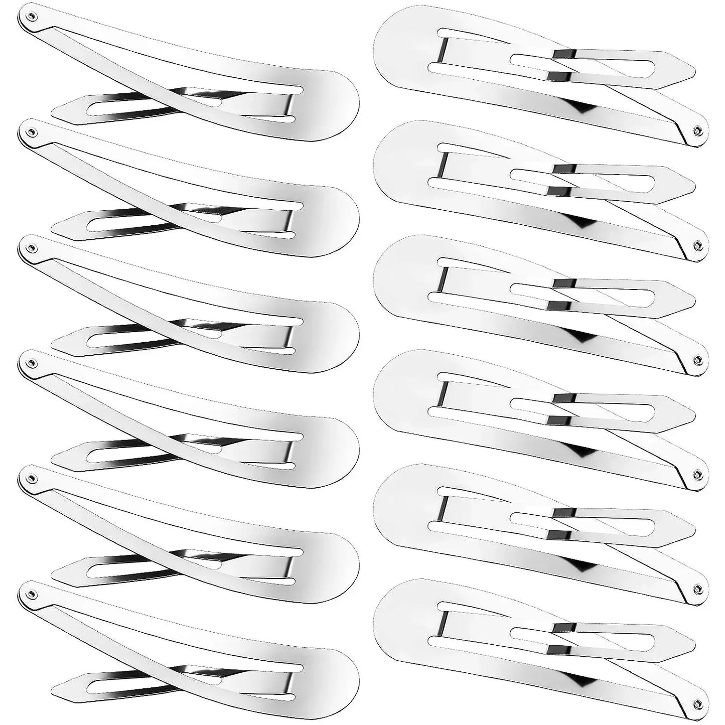 sengpan Wholesale YK2 Silver Hair Clips Metal Droplet Hairpins Hair Barrettes Clip Women Girls Ins Korean Hairpin Headwear Accessories