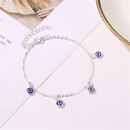 sengpan Simple Heart Boho Anklet Bracelets For Women Summer Holiday Beach Chain Bead Ankle Bracelet On Leg Foot Wedding Party Jewelry