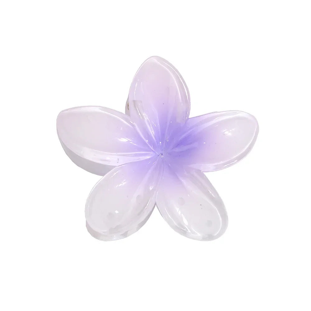 Lianfudai New Gradient Large Flower Acrylic Hair Clip for Women Sweet Hairpins Hair Claws Crab Clamp Barrettes Hawaiian Hair Accessories