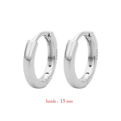 sengpan 1Pair Single Minimal Gold Color Tiny Cartilage Hoop Earrings Stainless Steel Trendy Glossy Small Huggie Earring Piercing Jewelry