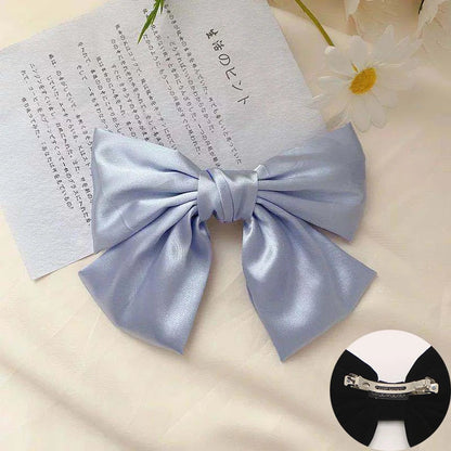 sengpan Oversized Bow Hair Accessories Fashion Satin Ribbon Hairpins Big Bow Hairpins Women Girls Satin Ladies Hairpins Cute