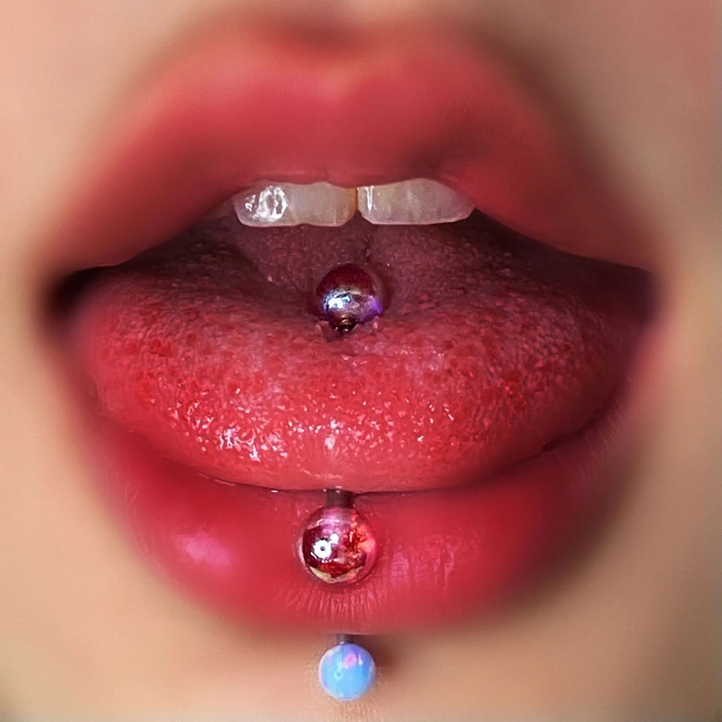 sengpan Tongue Nail Fashion Acrylic Tongue Ring Piercing Ear Nipple Rings Wear Lip Retro Stud Earring Puncture Jewelry