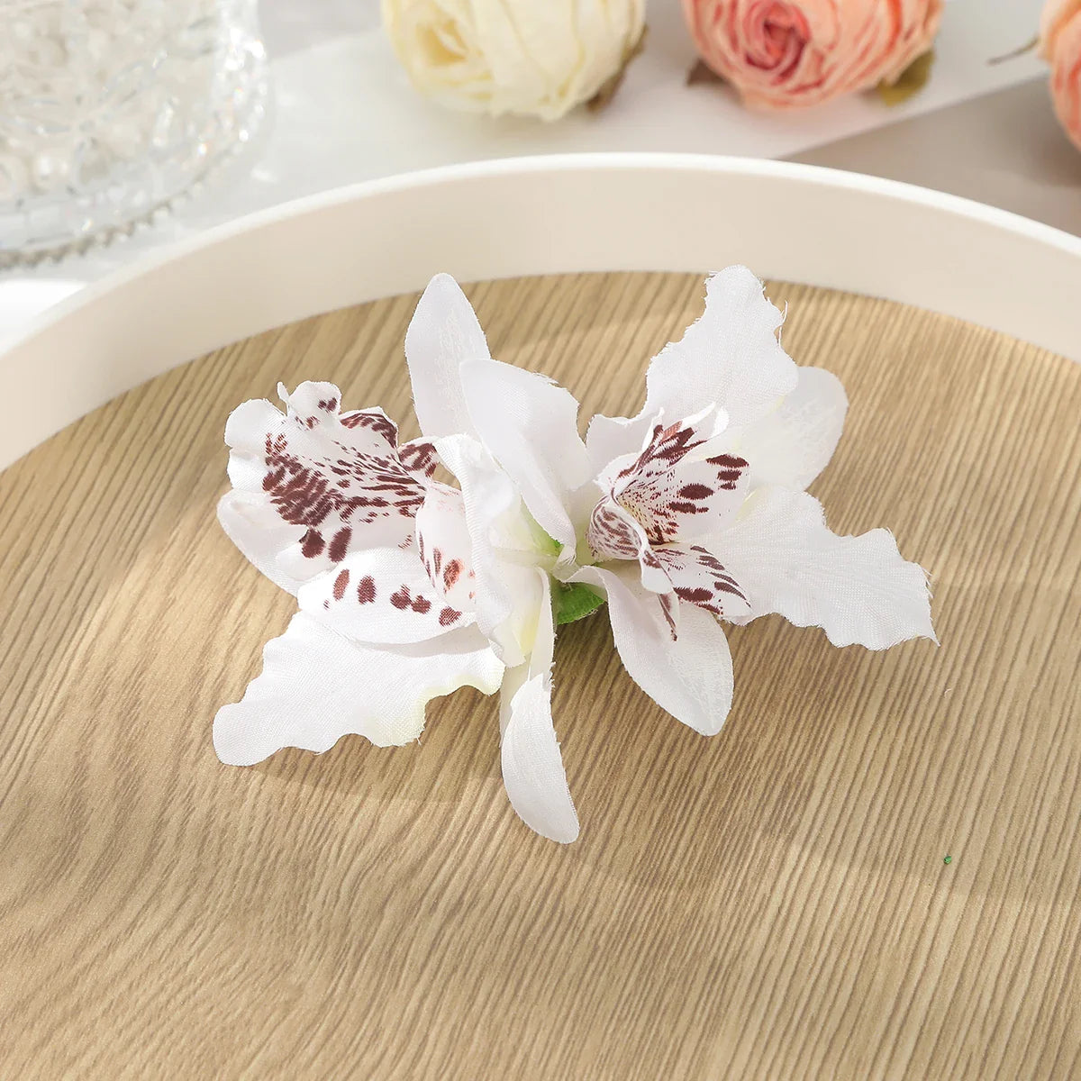 sengpan Bohemia Canna Flowers Samll Hair Clips Hawaii Bridal Flowers Hair Clips Hairpins Barrette For Wedding Hair Accessories