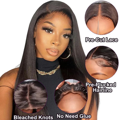 sengpan Straight Human Hair Wigs Glueless Wig Human Hair Ready To Wear 5X5 HD Lace Human Hair Lace Front Wig Brazilian Wig On Sale