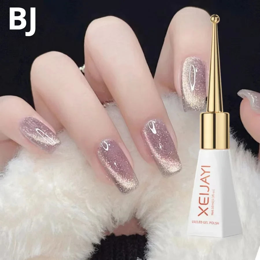 sengpan Magnetic Gel Purple Color Reflective Glitter Cat Eye Gel Polish 자석젤  Semi-permanent Nail Polish UV Venalisa for Manicure