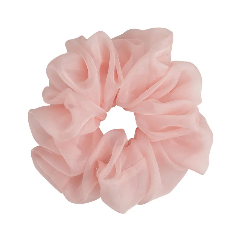 sengpan Soft and Romantic Hair Ties for Women with Unique Ruffle Design and Elegant Organza Material Charm and Beauty