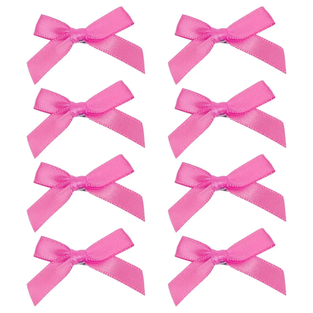 sengpan 8pcs Bowknot Hair Clip Sweet Ballet Ribbon Bow Hairpin Bang Clip Korean Girl Mini Bobby Pin Grab Female Color Ballet Headwear