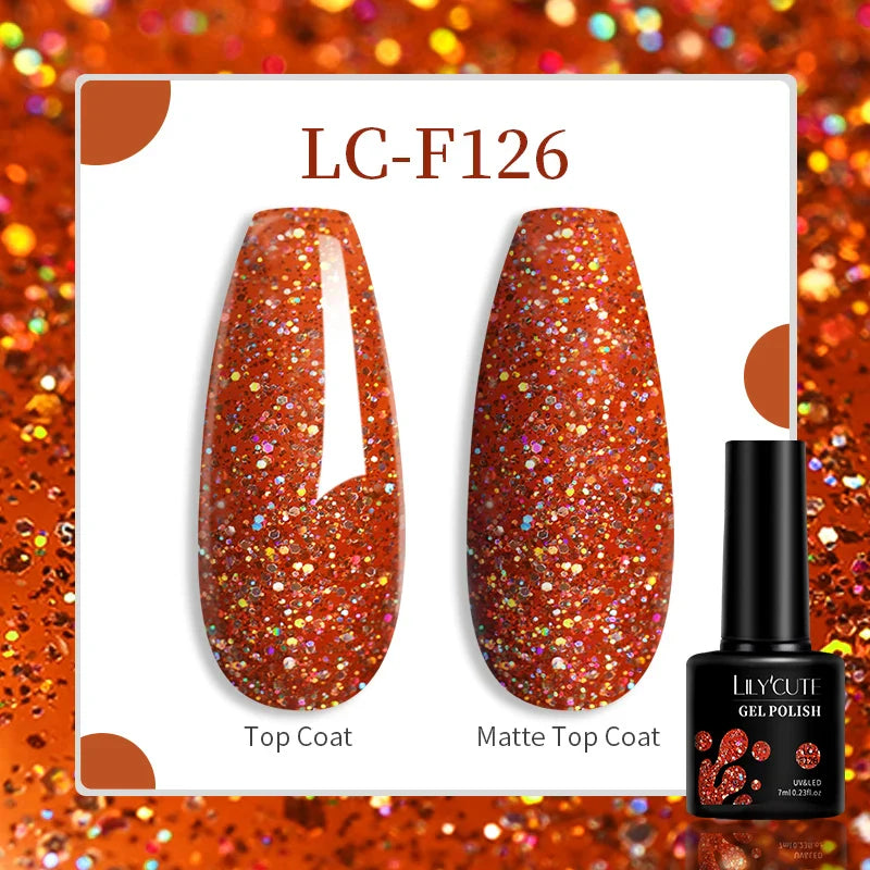 sengpan  7ML 2 IN 1 Water Light Cat Magnetic Top Coat Sparkling Glass Bead Magnetic Gel Nail Polish Semi Permanent UV Gel Polish