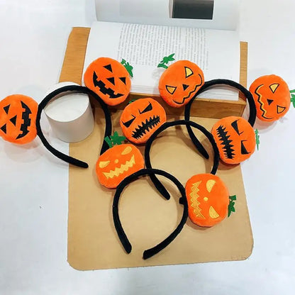 sengpan Cartoon doll hair accessories holiday dress up performance headdress decoration devil pumpkin headband funny Halloween headband