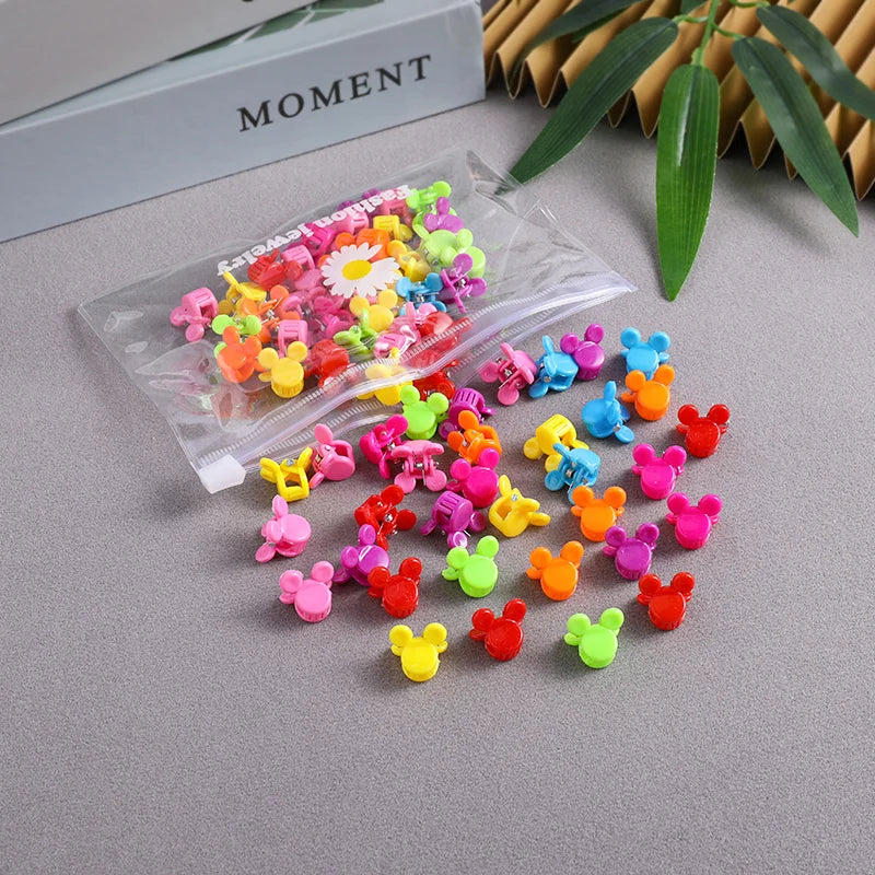 sengpan 50Pcs Small Hair Claw Clip Korean Fashion Mini Hair Clips Butterfly Flower Heart Multi-Shape Girls Clips Kids Hair Accessories