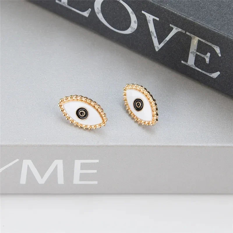 Lianfudai Punk Party Vintage Geometric Stud Earrings for Women Simple Trendy Petal Earrings 2024 Trendy Ear Jewelry Accessories Gifts