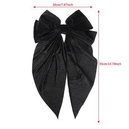 Lianfudai Drapey Bow Tie Hairpin Handmade Velet Hair Clips Girl Hair Accessories New Year Festival Gift Valentine Headwear