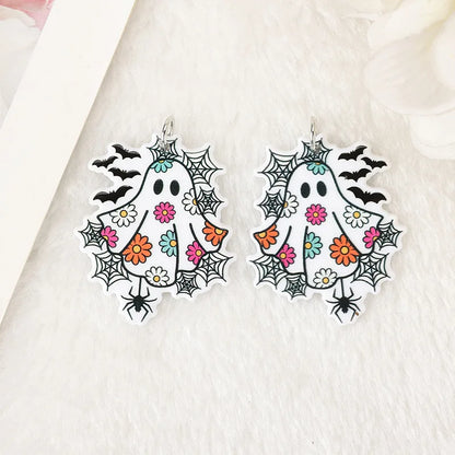 sengpan New Ghost in Bottle Earrings Glow in the Dark Ghost Dangle Earring Luminous Halloween Jewelry for Women Gift