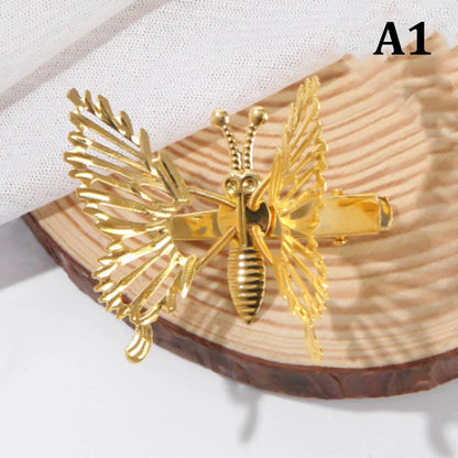 sengpan Shaking Move Wing Top Clip Bangs Kids Clip Shiny Rhinestone Moving Butterfly Children Hairpin Alloy Hair Accessories