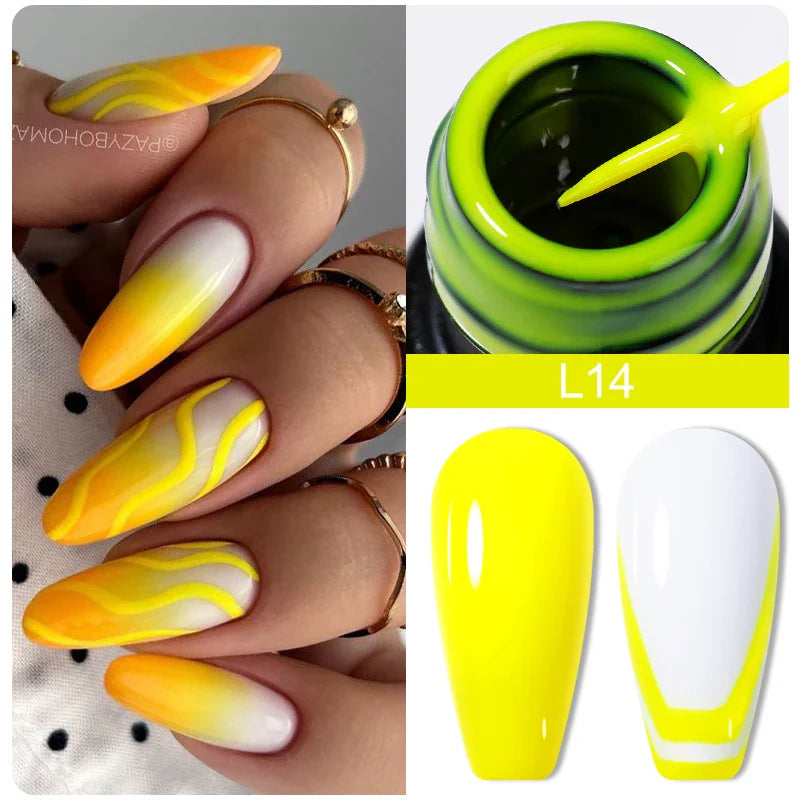 sengpan Super-Bright Metallic Painting Liner Gel Polish Silver Gold Mirror Gel Nail Polish Semi Permanent UV Nail Art Vernis