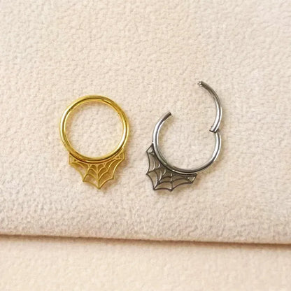 sengpan Spider Webs Nasal Septum Piercings Nose Ring Cliker Closed Ring Earrings Cochlear Nose Piercing Tattoo Jewelry